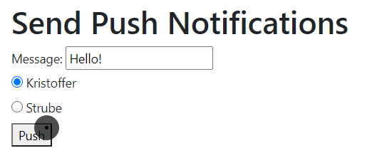Push notification view
